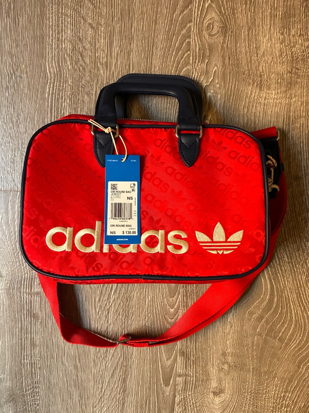 Adidas Originals Red Mini Duffle Bag Y2K Monogram Crossbody NWT - Picture 3 of 10